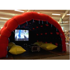 Red outdoor tent , Giant Garge Inflatable Tent For Car With PVC Material