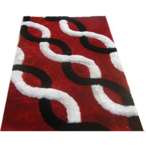 waves circles polyester plush shaggy carpet home rug soft decoration colors