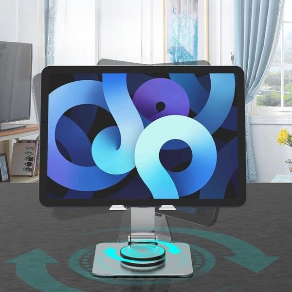 360 Rotate Mobile And Tablet Stand IPad Desktop Stand Adjustable Portable Phablet Holder Up To 12.9 Inches