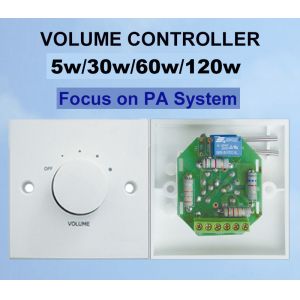 30W Audio Control Wall Mount Volume Controller Sound Amplifier Adjustment