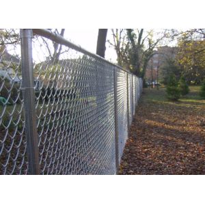 Galvanized Chain Link Fence 50x50mm Mesh Low Carbon Steel Wire 6m Height