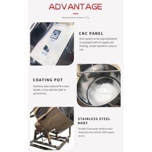 Industrial 304 Stainless Steel Peanut Coating Machine Coated Peanut Making