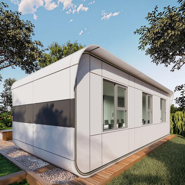 Quality Customizable LED Prefabricated Capsule Office with Aluminum Alloy Floor for sale