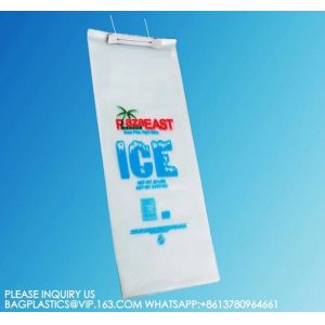 Wicketed Ice-Bag With Handle Recyclable, Compostable, Biodegradable Ice Bagging,