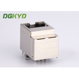 Metal Shielded 180 Degree Top Entry RJ45 Magnetics Ethernet Connector