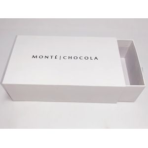 Ivory Cardboard Chocolate Packaging Gift Boxes Fancy Paper Drawer Box White