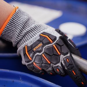 Safety 13 Gauge Nitrile Work Gloves Impact Resistant Reinforced Touchscreen