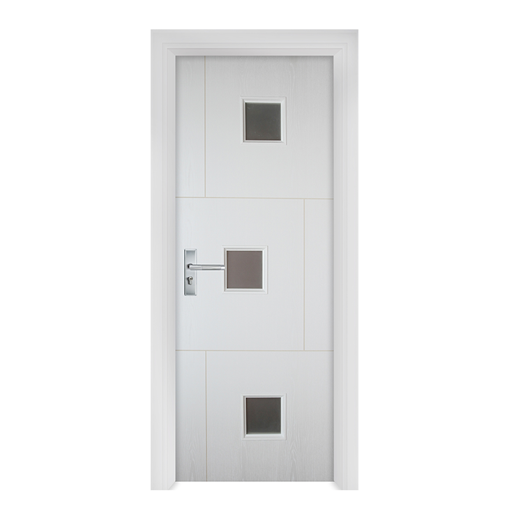 Wholesale 45mm Thickness Mold Proof Heat Insulation WPC Glass Hollow Door for Interior Use from china suppliers