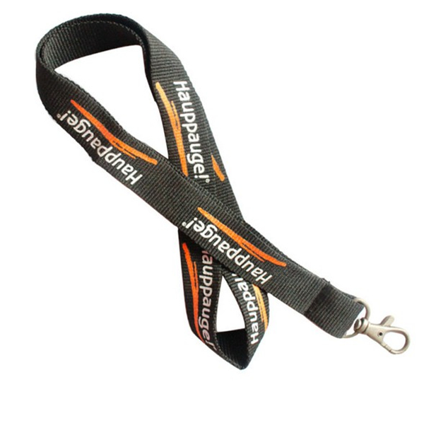 Less expensive polyester lanyards,cheap polyester ID badge lanyard with screen print logo,