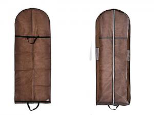 China Non Woven Tri Fold Garment Bag with Handles in Brown , Zip Up Garment Bag on sale
