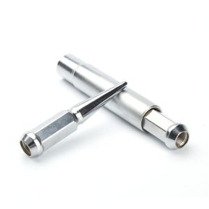 Bulge Acorn Car Wheel Lug Nuts Thread 4.4" Tall Closed End With One Long Socket