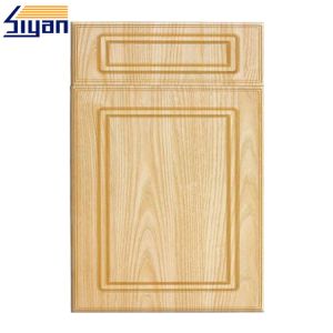 China Flat Panel MDF Shaker Kitchen Cupboard Doors Classic Style With Wood Texture Color on sale