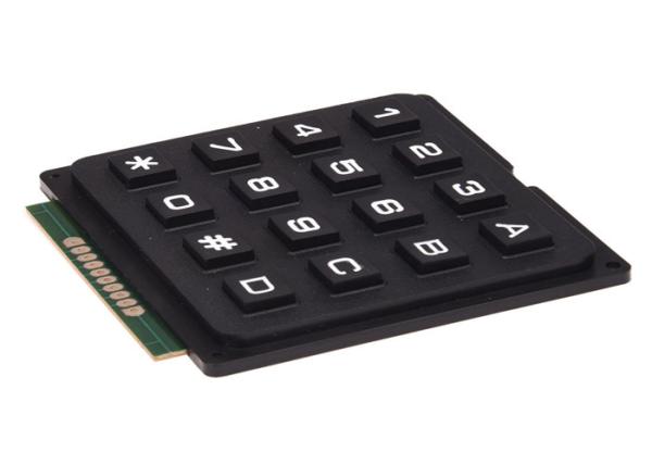 Black Arduino 4x4 Matrix Keyboard Module With 16 Button Design , 6.8*6.6*1.0cm