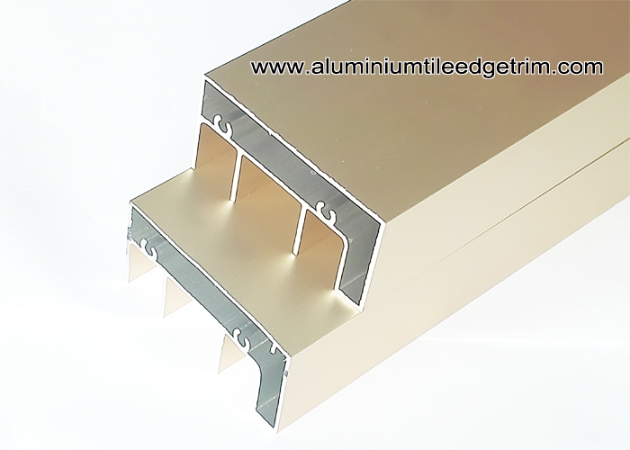 Anodised Gold Aluminum Extrusion Sliding Door Track / Channel