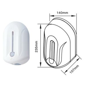 Touchless Sensor Liquid Soap Automatic Dispenser 1100ml 6V Plastic Material