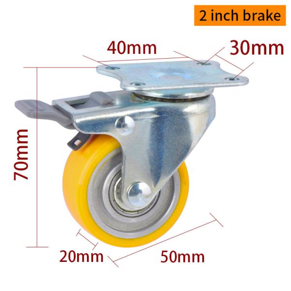 Aluminum Mini Swivel Caster Wheels 2 Inch Castor Wheels 262P-86A