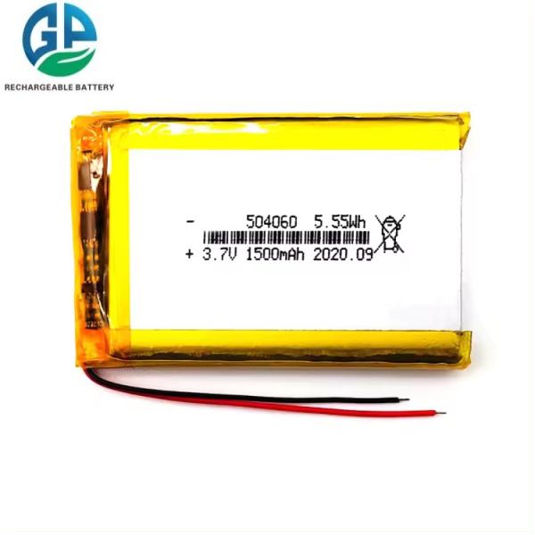 504060 3.7v 1500mah Lipo Lithium Polymer Battery For Digital Products CE ROHS KC Approved