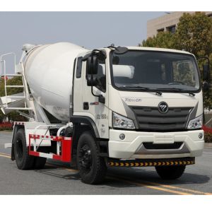 Small FOTON Mobile Concrete Mixing Transport Truck Self Loading 4x2 190 HP 4 CBM