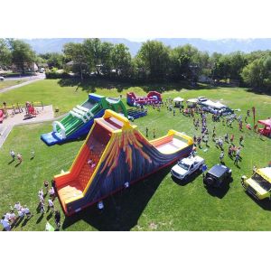 New Design Inflatable Race Slide for 5K Bouncer Obstacle Challenges Run