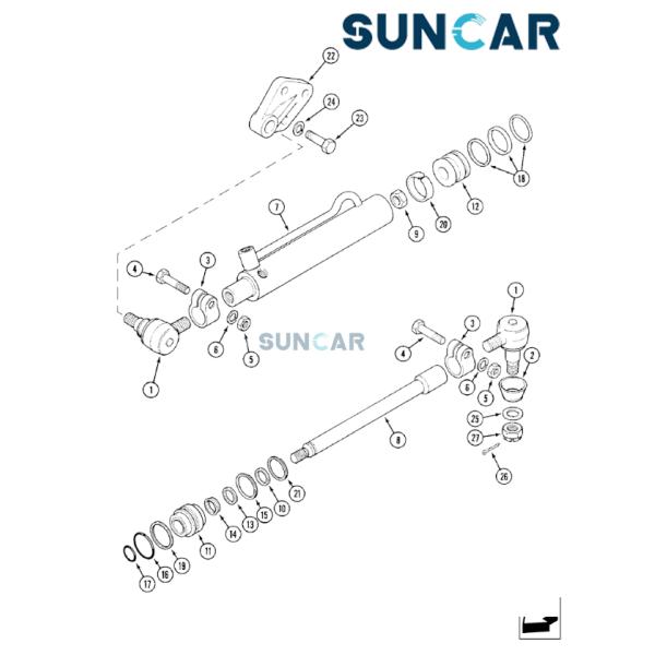 D148100 Hydraulic Cylinder Seal Kit for CASE 586E, 580E, 580SE, 480F, 480F LL, 584E, 860, 585E, 760