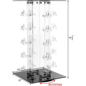 20 Frames Acrylic Rotating Sunglasses Display Stand Eyewear Holder