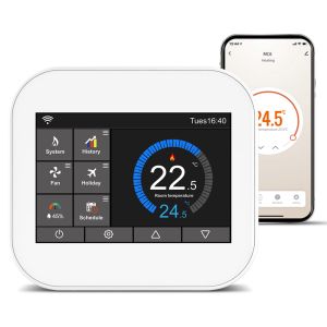 CE/FCC Certified Tuya Smart WiFi Thermostat Wireless Programmable Controller for