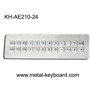 IP65 Waterproof Mountable Stainless Steel Industrial Keyboard with 24 Keys