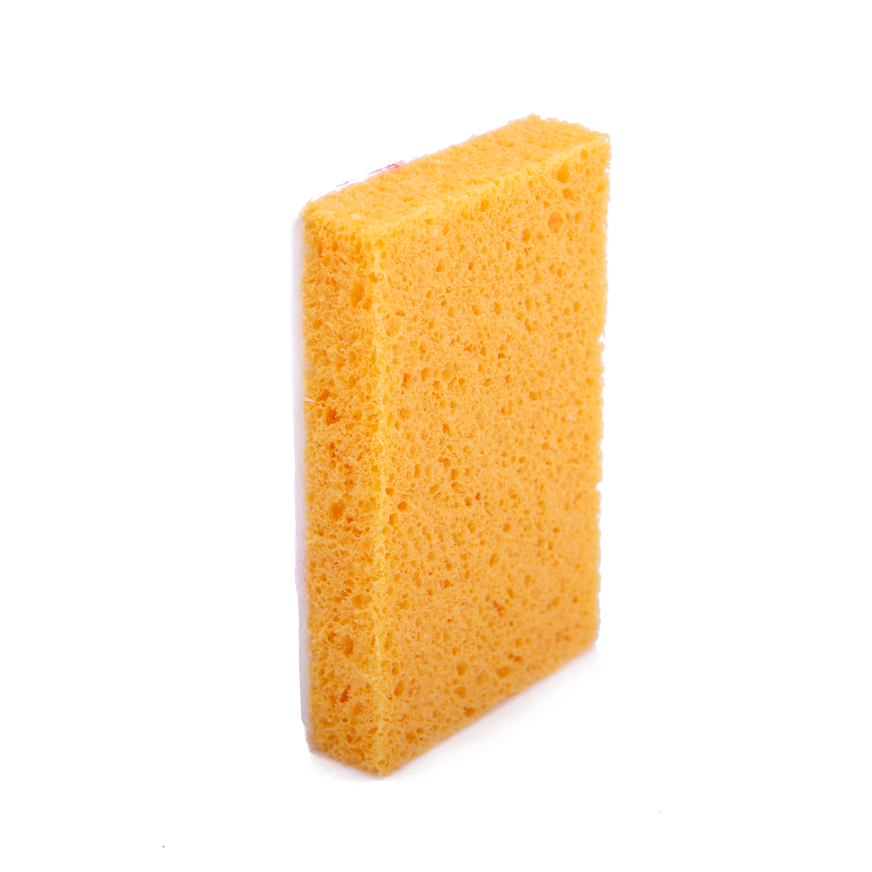 Printed cellulose sponge with geometric pattern