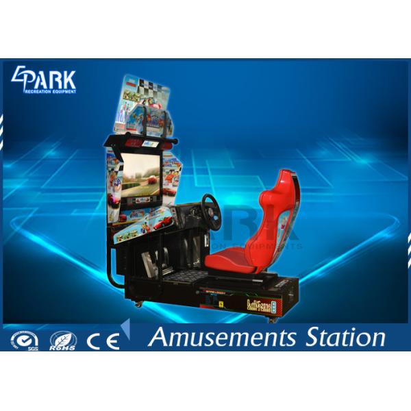 32 Inch Screen Racing Car Game Machine With Dynamic Steering Wheel And Seat