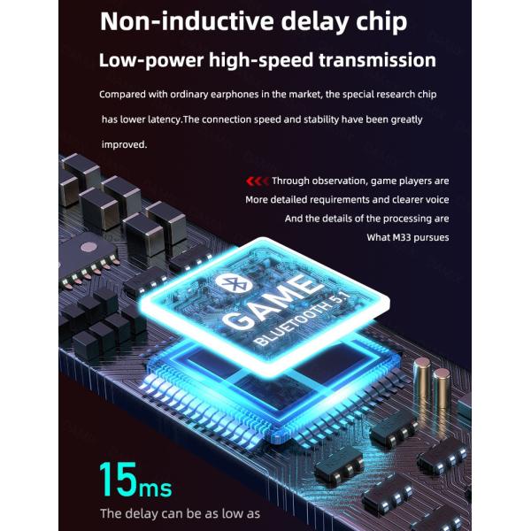 IPX5 Wireless Gaming Earbuds AVRCP Bluetooth 1hr Charging