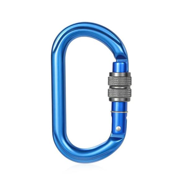 Industrial Applications 25kN Round Aluminum Locking Carabiner Clip with Snap