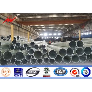 S500MC Curved 9M Galvanized Folding Street Light Poles With Minimium 3mm Thickness