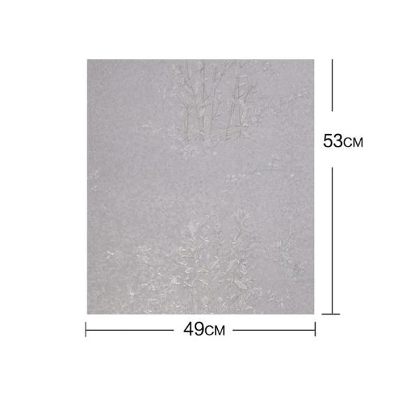 Removable Vinyl Contemporary Wall Coverings with Grey Leaf Pattern For Study Room