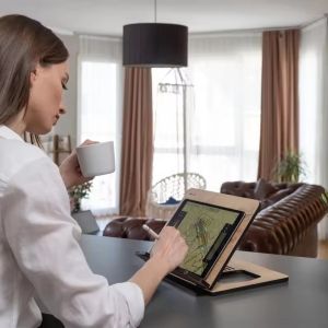 Customized Portable Foldable Wooden Bookstand Cookbook Reading Table Practical