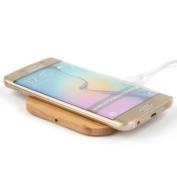 Bamboo Smart Phone Wireless Charger Ultra Slim Fast Charge 5W Biodegradable