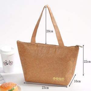 Biodegradable Sustainable Recyclable Custom Tyvek Insulation Tote Lunch Bag 15L
