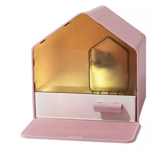 Convenient Practical Plastic Cat Toilet With Litter Scoop Semi Enclosed Litter