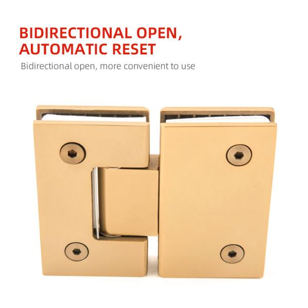 Modern Design Rose Gold Shower Hinge for Bifold Glass Shower Door Cerniere Box Doccia