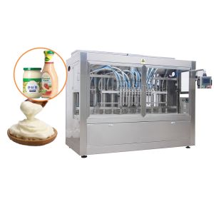 Automatic 250ml 500ml Glass Bottle Jar cream Cheese Sauce Filling Machine With