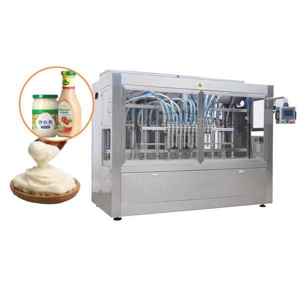Automatic 250ml 500ml Glass Bottle Jar cream Cheese Sauce Filling Machine With
