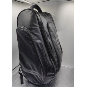 Black Polyester Racket Sports Bag With Shoe Compartment