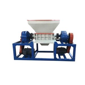 Double Shaft Shredder for Recycling Waste Rubber Tires of Used Cars and