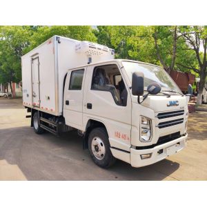 China JMC Diesel Double Row Refrigerated Van Truck with EURO 5 Emission for Cold Chain Logistics (Fruits Vegetables & Live Fish) on sale