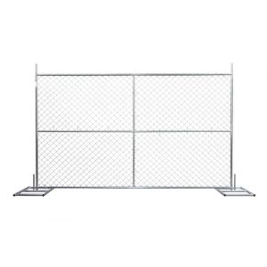 8'x12' temporary chain link fence panels diameter wire 11.5ga chain link mesh 2"