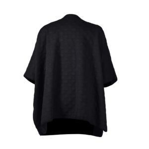 Black Ladies Casual Cardigans Plus Size With Half Loose Sleeve In Autumn