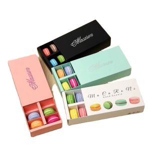 White Custom Macaron Packaging Boxes , Versatile Donut Packaging Box With Clear