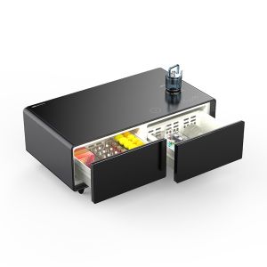 Wholesale Customized Smart Dual Door Table Mini Bar Fridge Drawer With Multifunctional Coffee Table from china suppliers