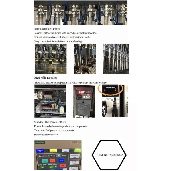 Stainless Steel Automated Bottling Line Durable Oil Bottle Packaging Machine