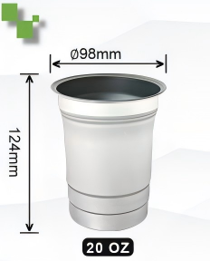 Wholesale 20 OZ Aluminum Drinking Cups 124mm Height 600ml For Beverages And More from china suppliers