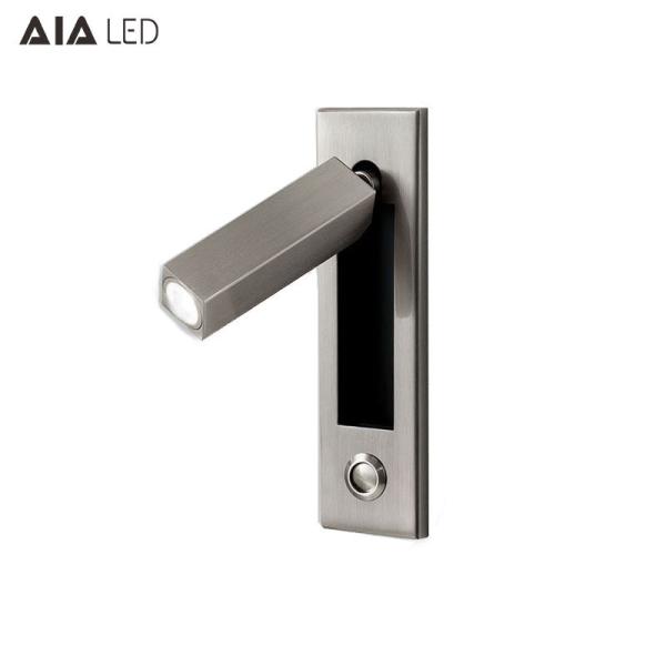Contemporary adjustable modern wall reading light hotel recessed reading lamp